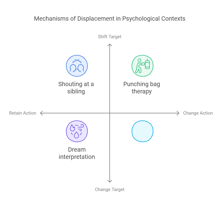 Mechanisms of Displacement in Psychological Contexts