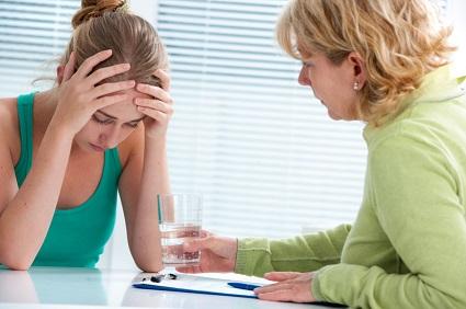 girl going through grief counselling session