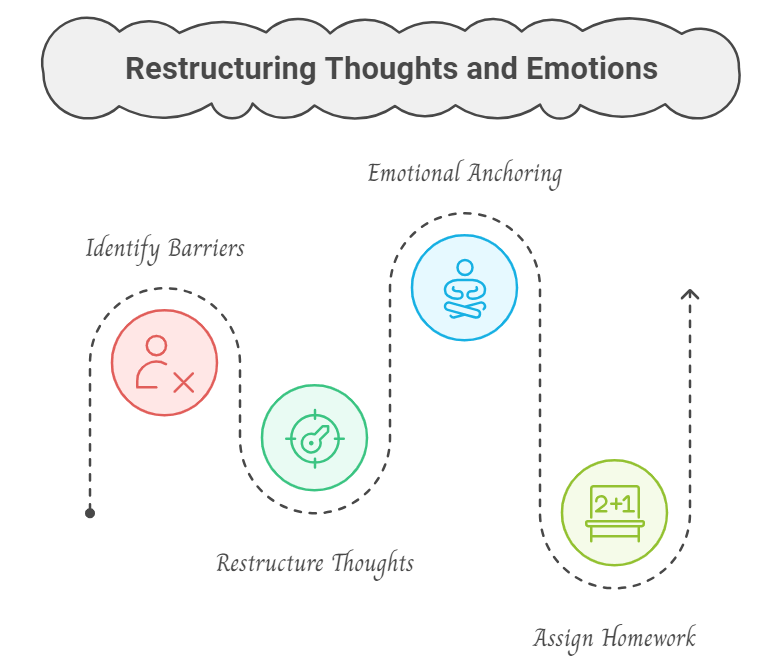 Inforgraphic for Restructuring thoughts and emotions process